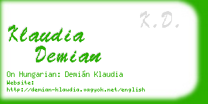 klaudia demian business card